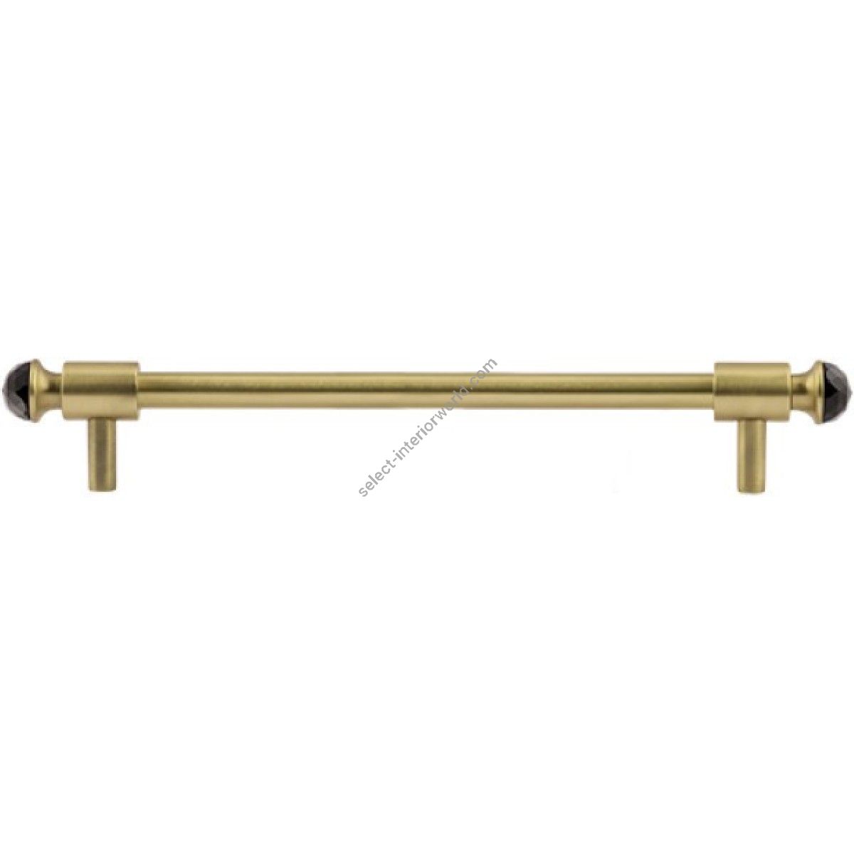 Mestre / Furniture pull handles and knobs / Wardrobe pull with black Swarovski crystal 192mm between centers 0T5000.SN192.30