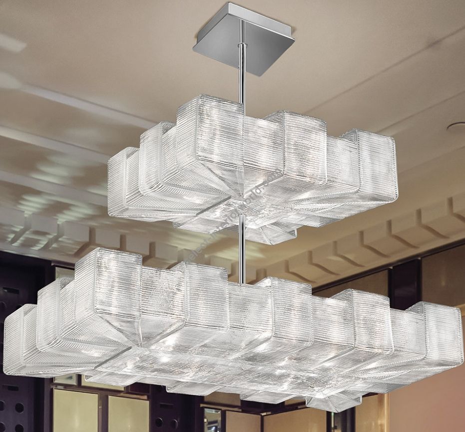 Glass & Glass Murano / Chandeliers / Overlap 2 ART. 1335/S