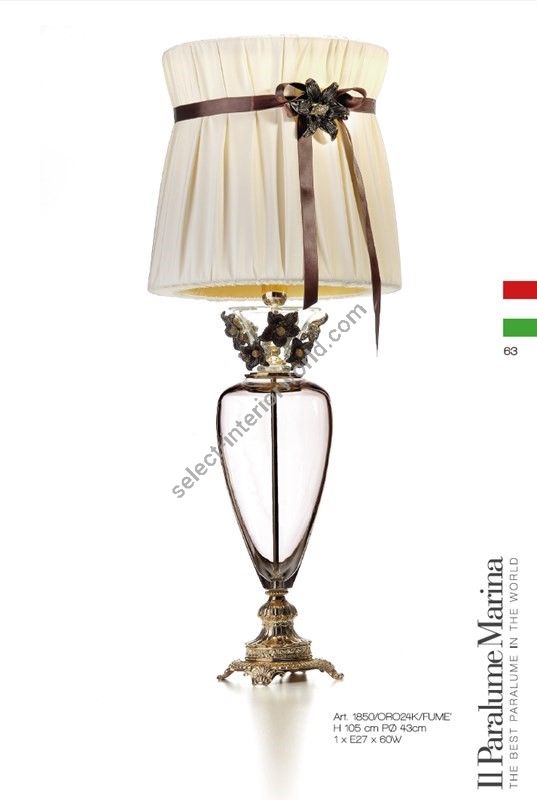 Il Paralume Marina / Table Lamps / 1850/G/ORO24K/FUME