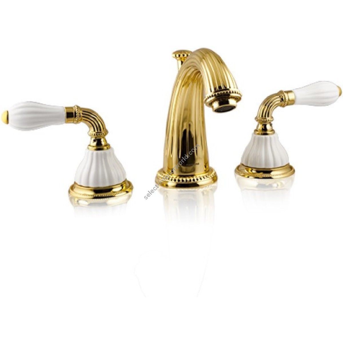 Bronces Mestre / Washbasin Fittings / Three holes basin set with porcelain 233501.0000.00