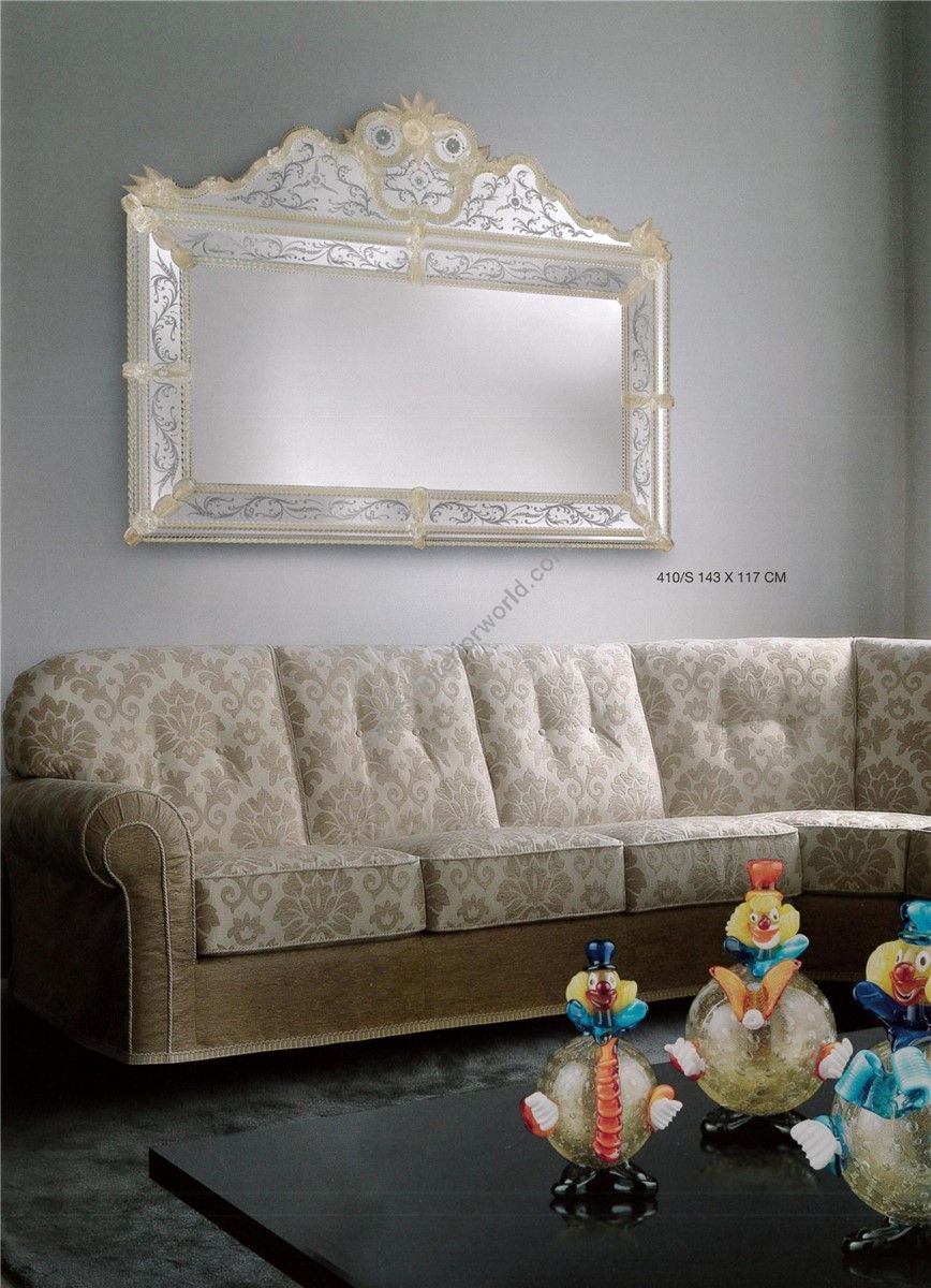 Italian Luxury Lighting / Wall Mirrors / Luxury Venetian Murano Glass 410S