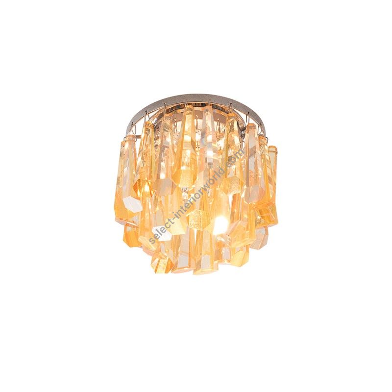 Patrizia Volpato / Semi-Flush Mounts / Spotlights Crystal 24 Karat gold