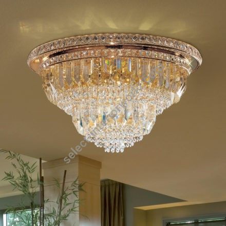 Patrizia Volpato / Semi-Flush Mounts / Cristalli Murano Glass 24 Karat Gold PV-7031-PL
