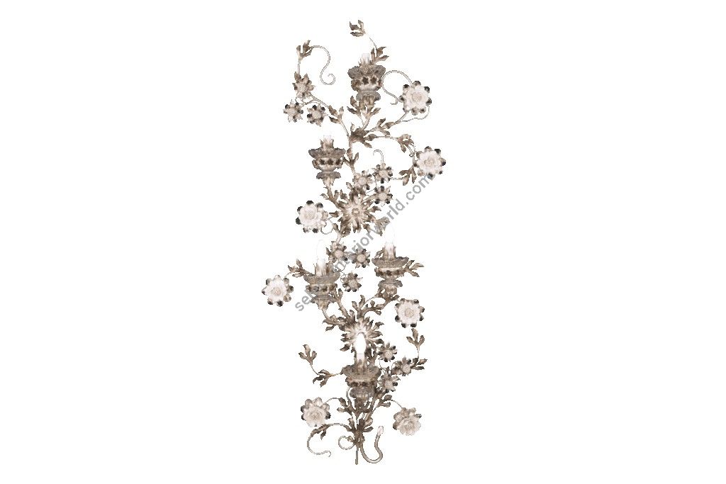 Mechini / Wall Lights / Bohemian Crystal and Biscuit Ceramic A299/5