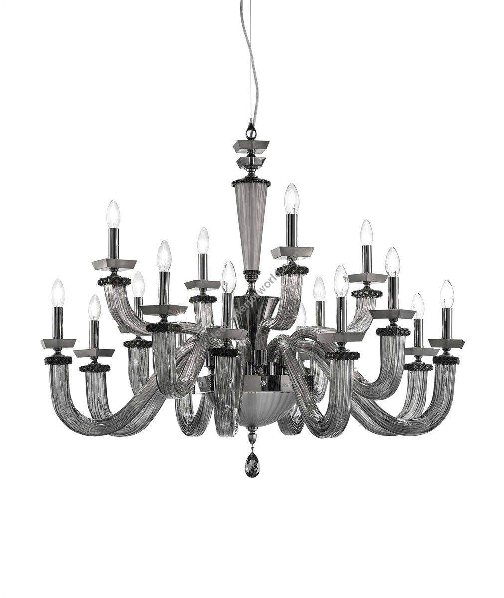 Euroluce Lampadari / Chandeliers / Desiderio Fumè L8+4+4