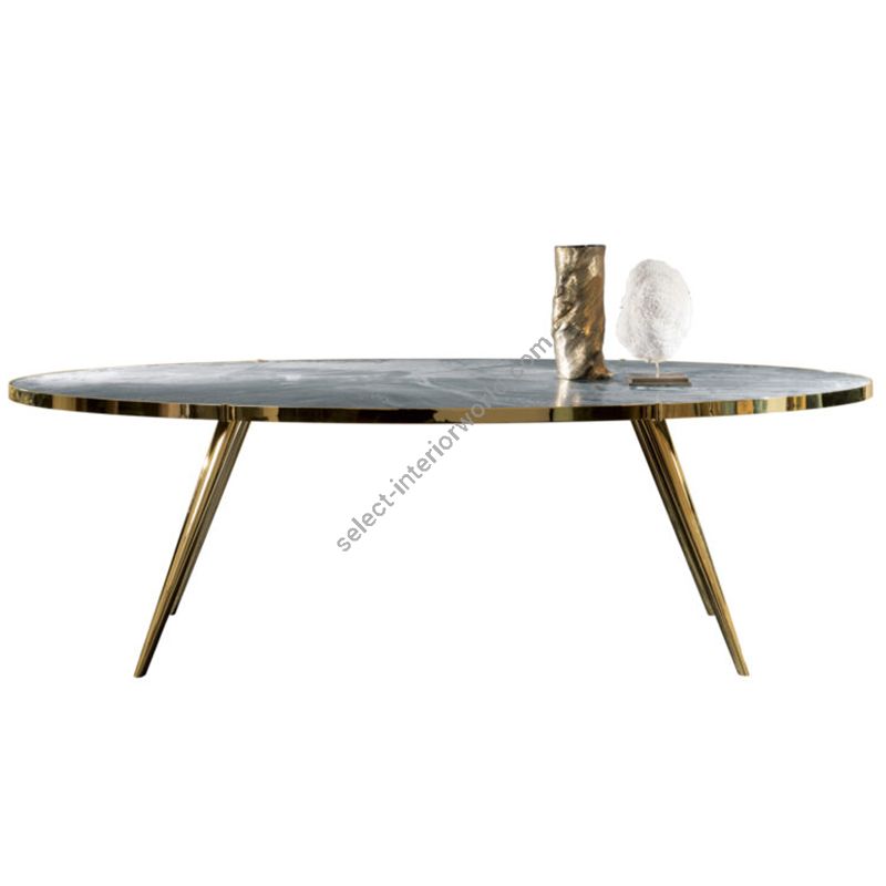 DOM Edizioni / Dining Tables / Jerome Elliptic Glass Top