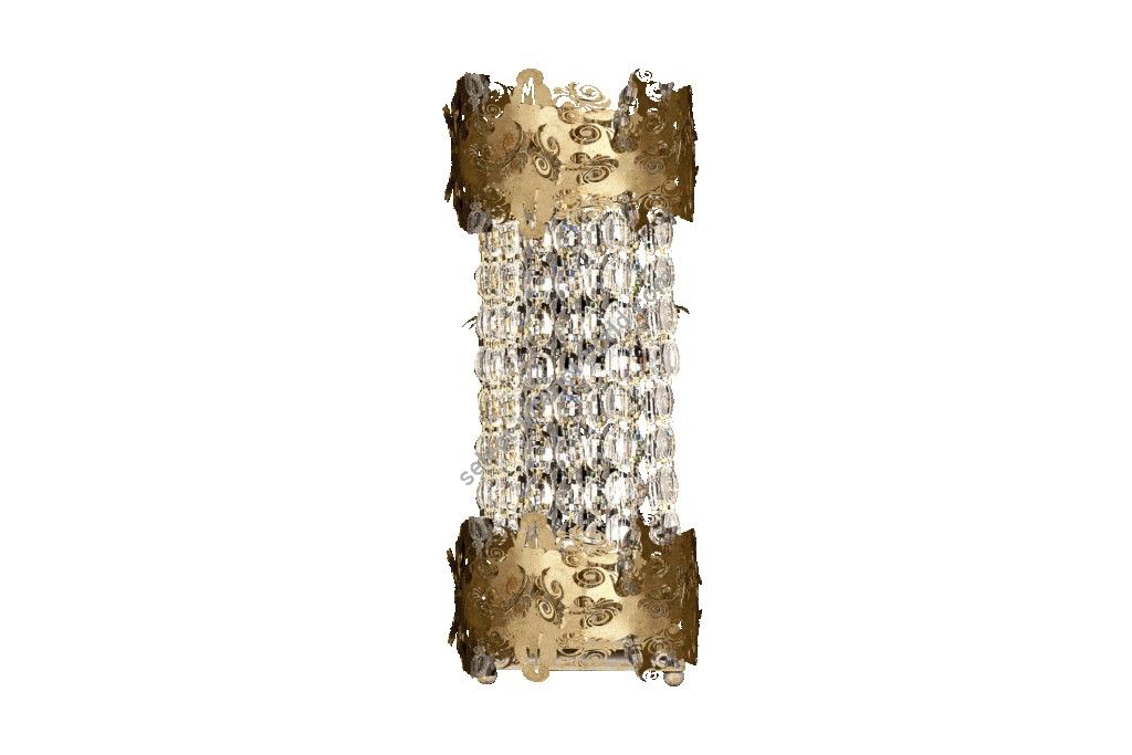 Mechini / Table Lamps / Wrought Iron with Clear Bohemian Crystal F292/2