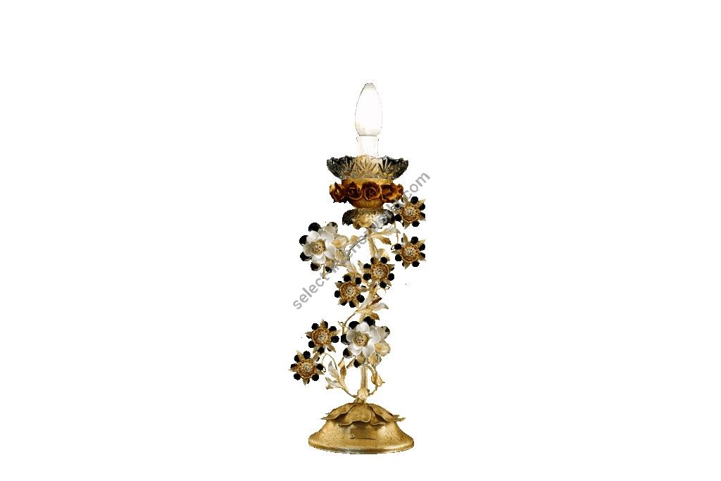 Mechini / Table Lamps / Colored Bohemian Crystal and Biscuit Ceramic F299/1
