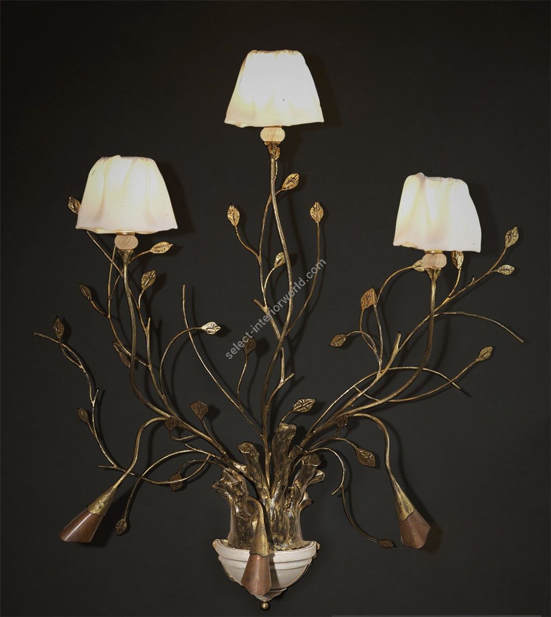 Officina Ciani / Wall Sconces / Applique in Hammered Iron HL1008WA-3 Rami