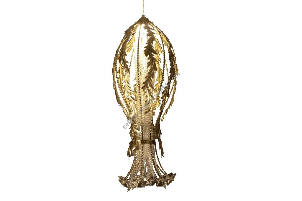 Mechini / Chandeliers / Wrought Iron with Clear Bohemian Crystal L-Giglio/1