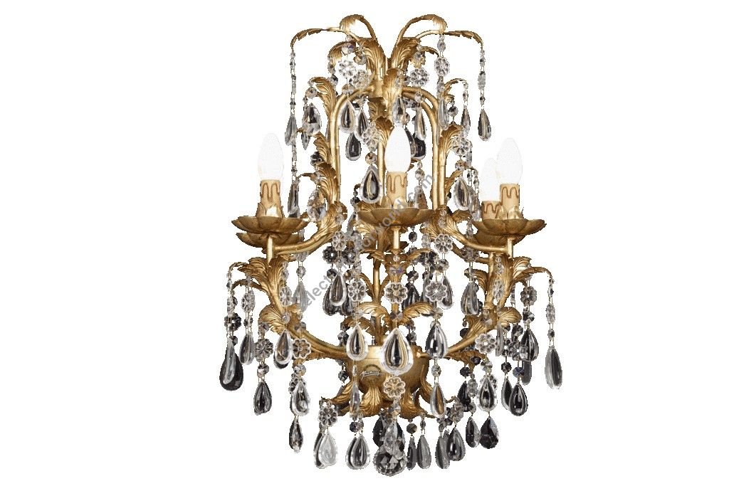 Mechini / Chandeliers / Bohemian Crystal and Clear Pearl Banding L135/6