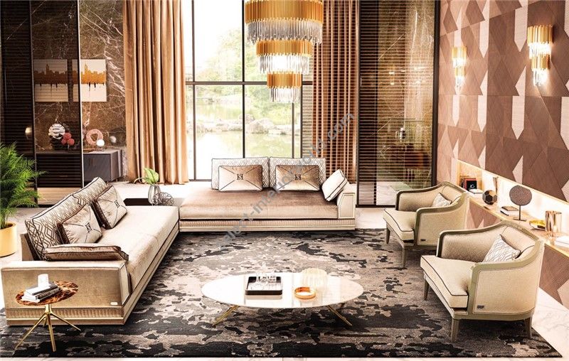 Keoma / Sectional Sofas / Enea: Sectional Sofa, Pouf