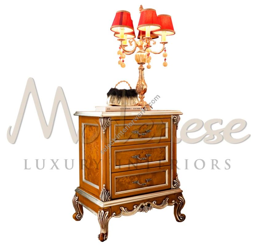 Modenese Luxury Interiors / Night Tables / Noble 3-Drawers 12208