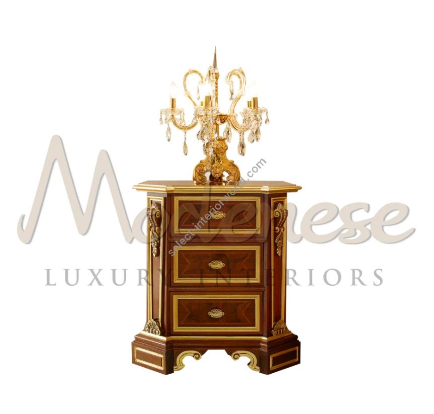 Modenese Luxury Interiors / Night Tables / Baroque 3-Drawers 15224
