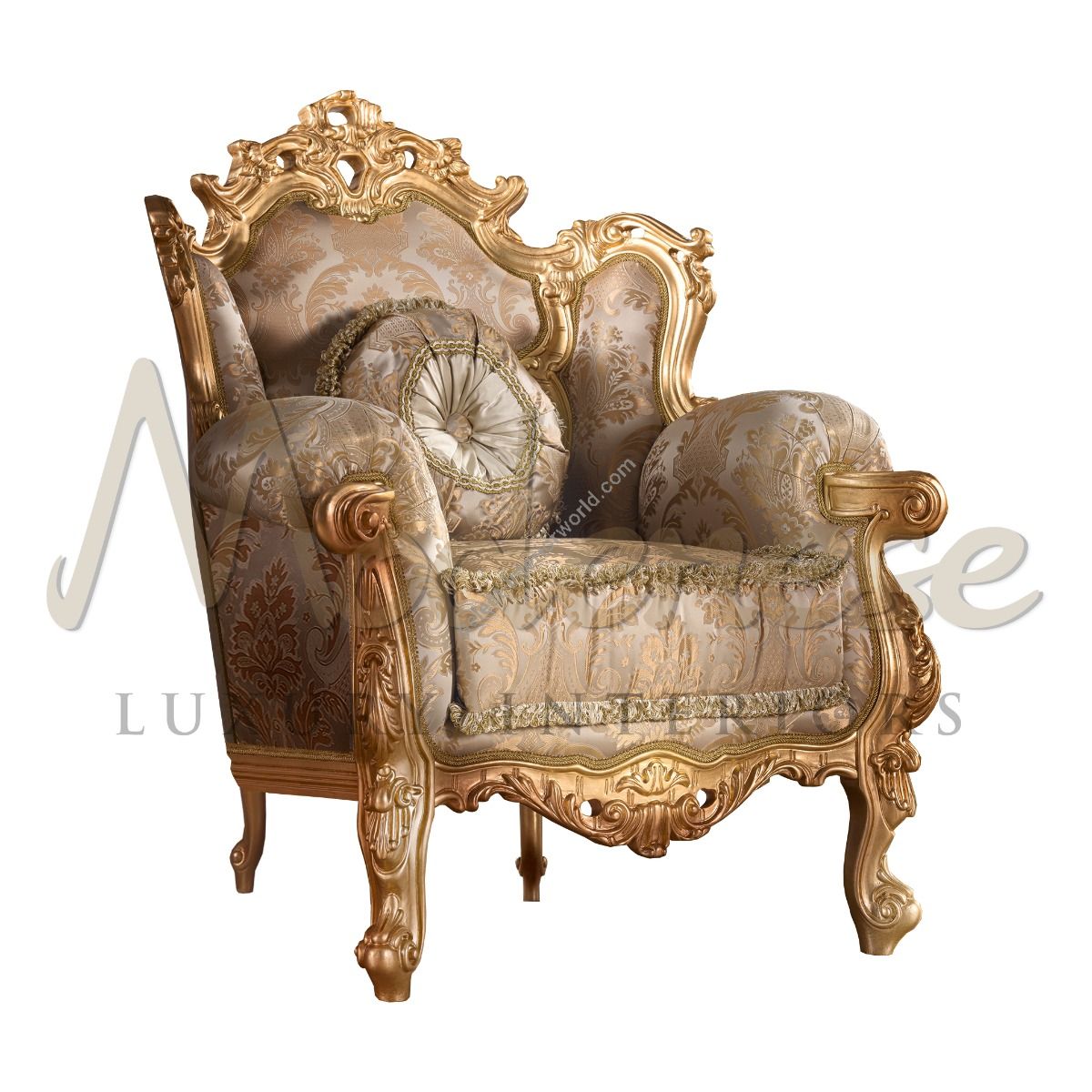 Modenese Luxury Interiors / Armchair / Classic French 15406
