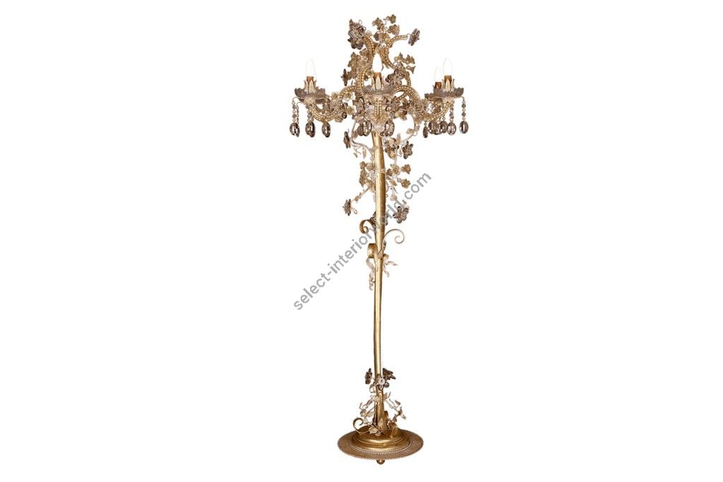 Mechini / Floor Lamps / Murano Glass and Bohemian Pearl Banding PT257/6