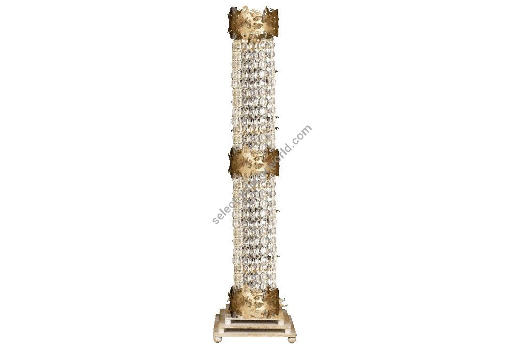 Mechini / Floor Lamps / Wrought Iron with Clear Bohemian Crystal PT292/3 Bis