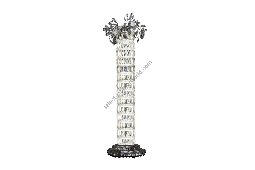 Mechini / Floor Lamps / Wrought Iron with Clear Bohemian Crystal PT803/3