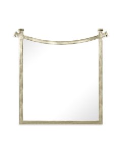 Jonathan Charles / Silver Iron Mirror With Curved Top / 494507-S