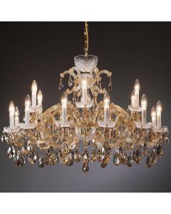 Preciosa / Luxury Golden Crystal Chandelier / Roi