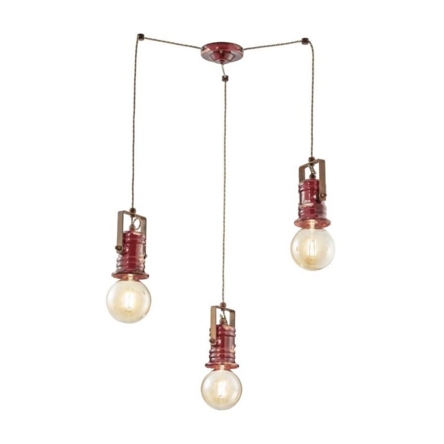 Red (Vir) finish, 3 lights
