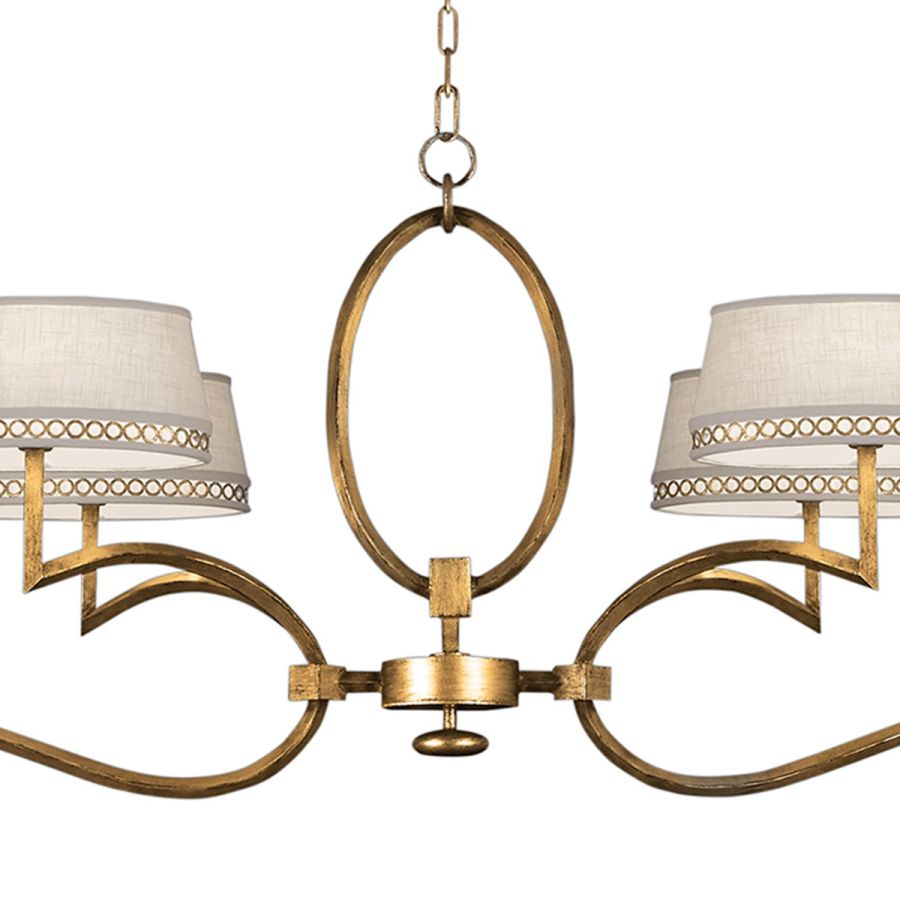 Gold / White Linen Shades - 780040-2