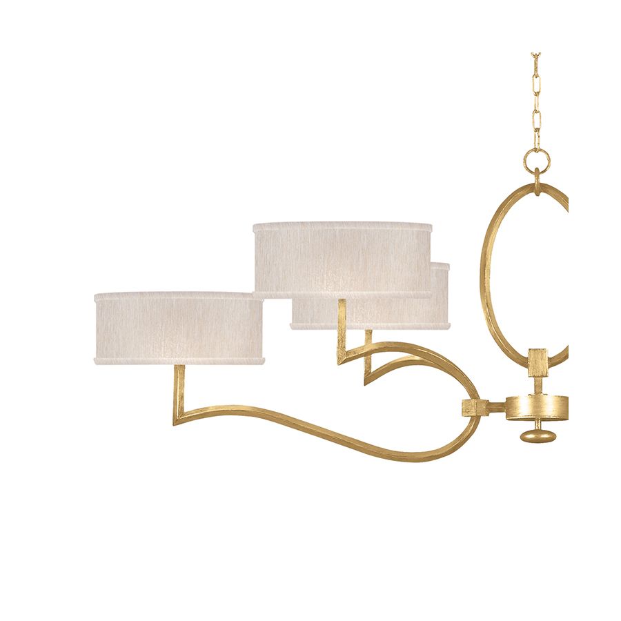 Gold Leaf / Champagne Fabric Shades - 780040-33