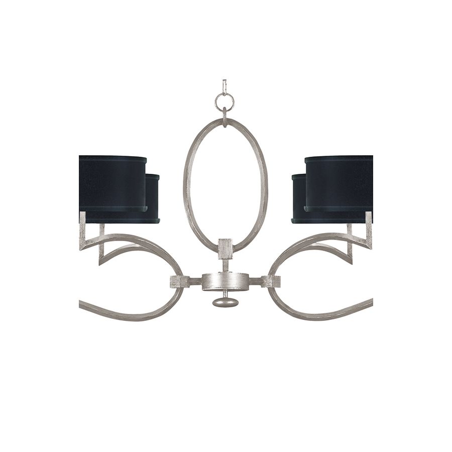 Silver Leaf / Black Fabric & Silver Inner Lining Shades - 780040-42