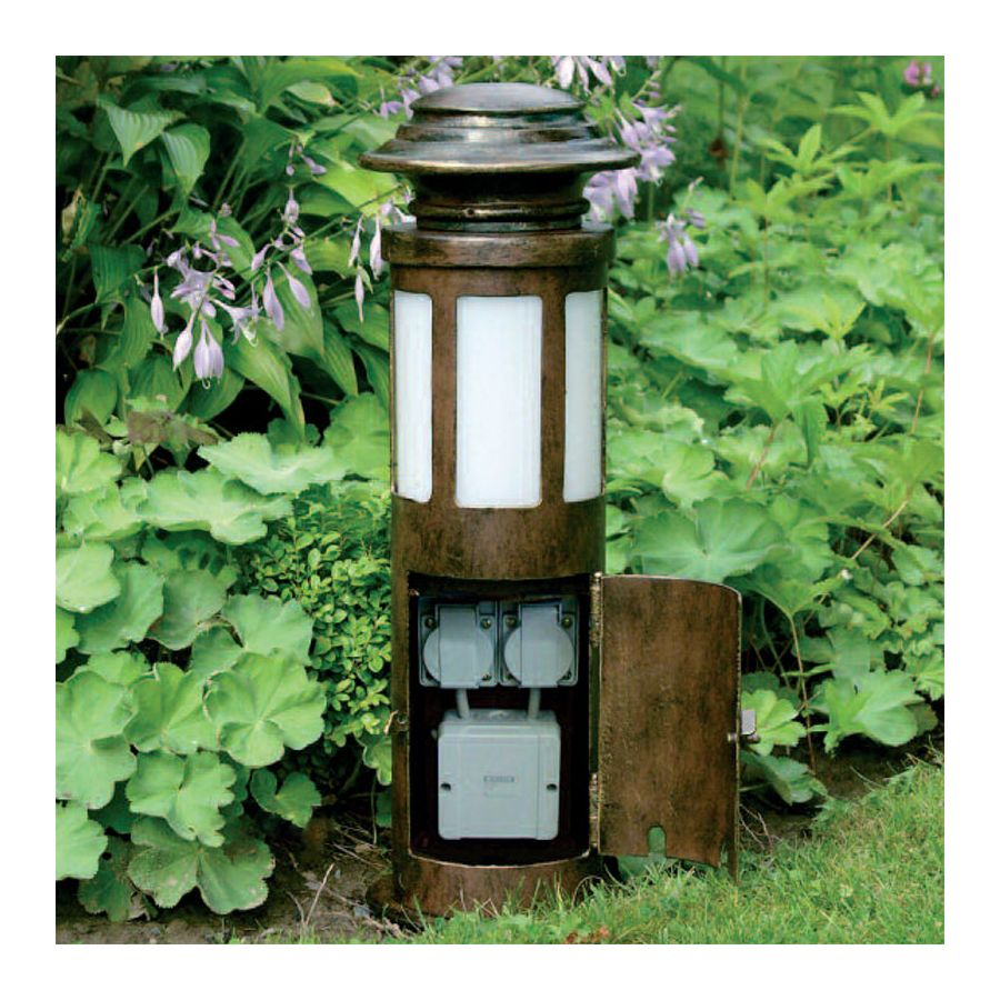 Patina finish / With 2 receptacles