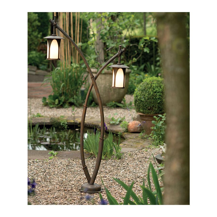 Iron rusty finish, 2 lights (cm.: H 170 / inch.: 67")