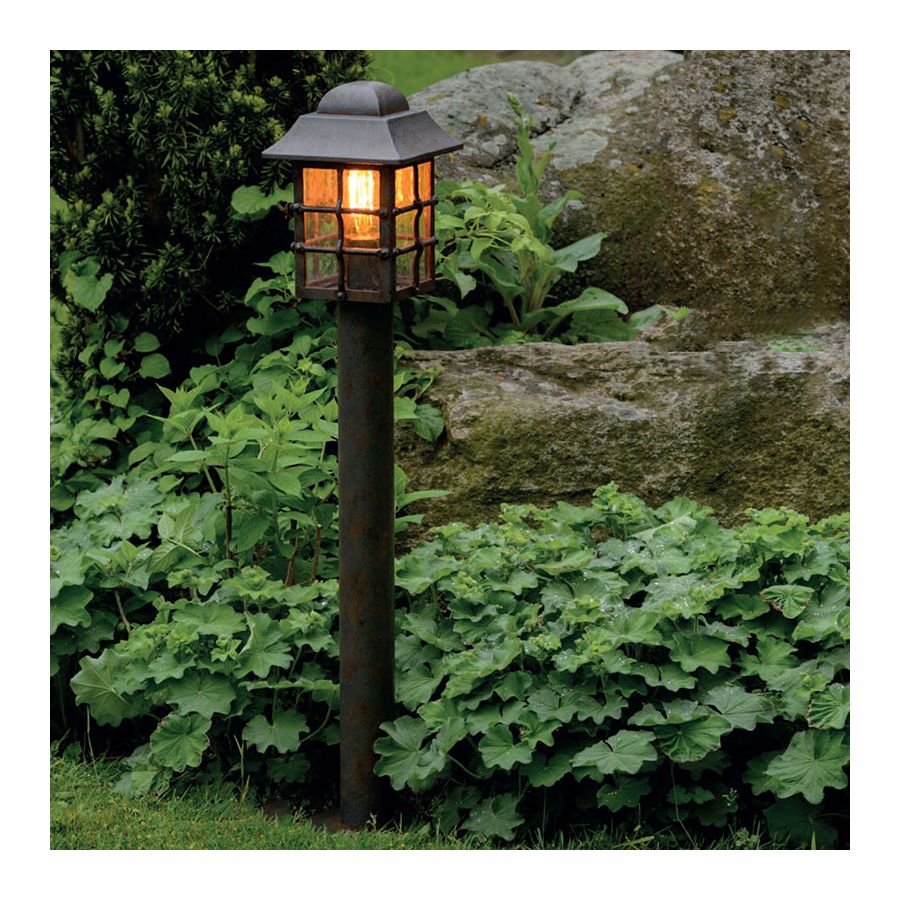 Outdoor post lamp, classic lantern, water-resistant, Vintage finish