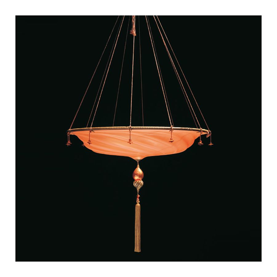 Salmon glass colour (without decoration)