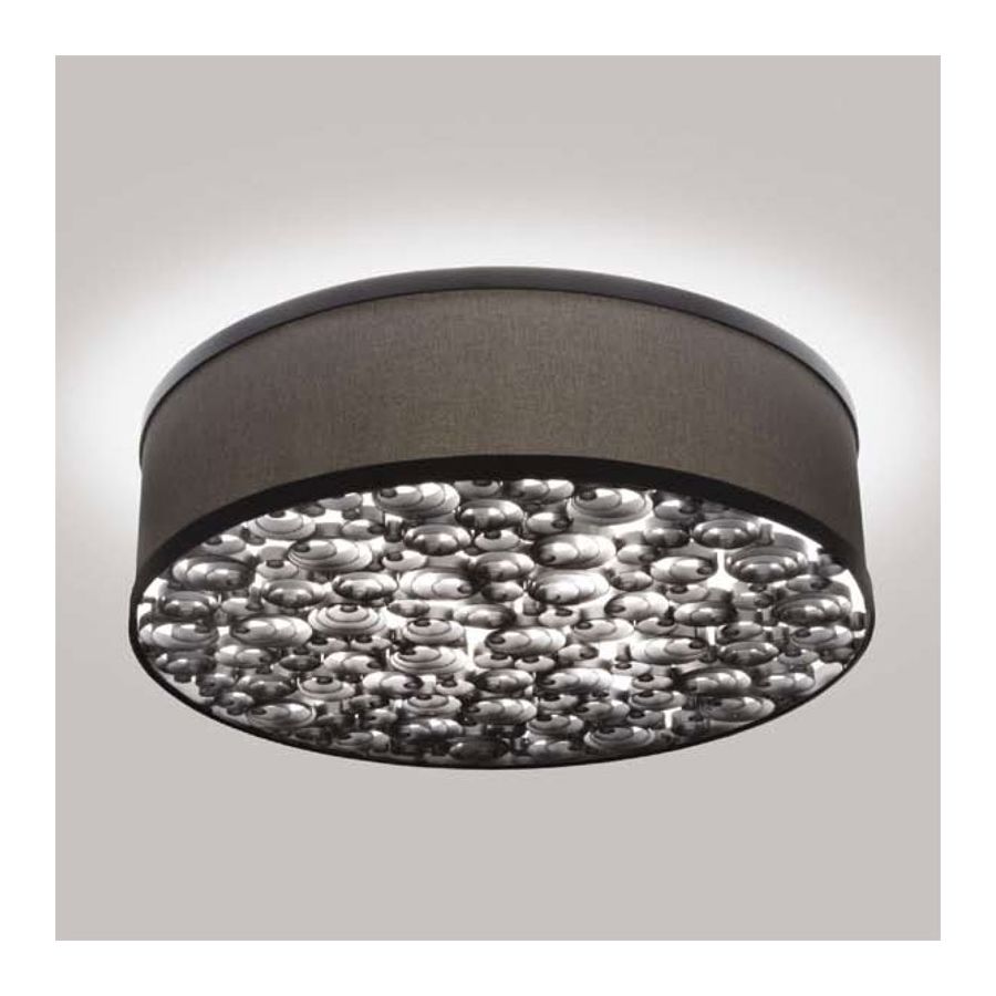 Polished Nickel and Textured Espresso  finish (cm.: 23.5 x 61 x 61 / inch.: 9" x 24" x 24")