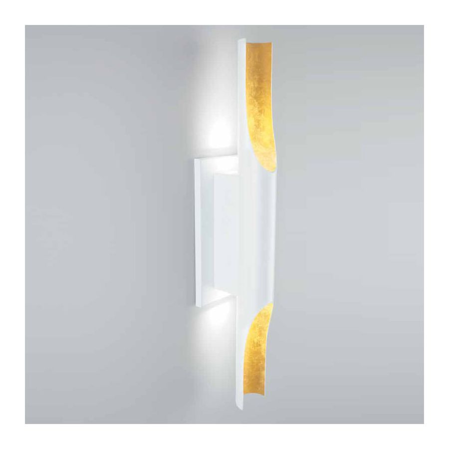 Matte White (MW) Powder Coat and Yellow Gold (22 kt) finish