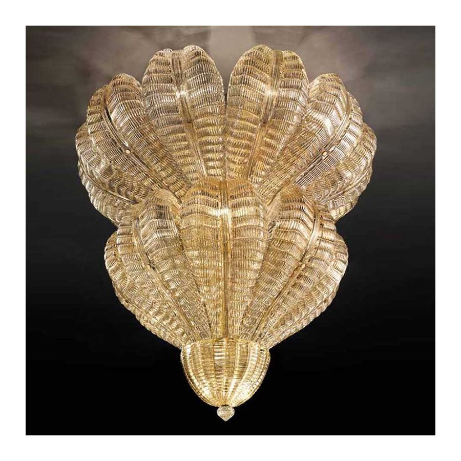 Clear gold colour glass