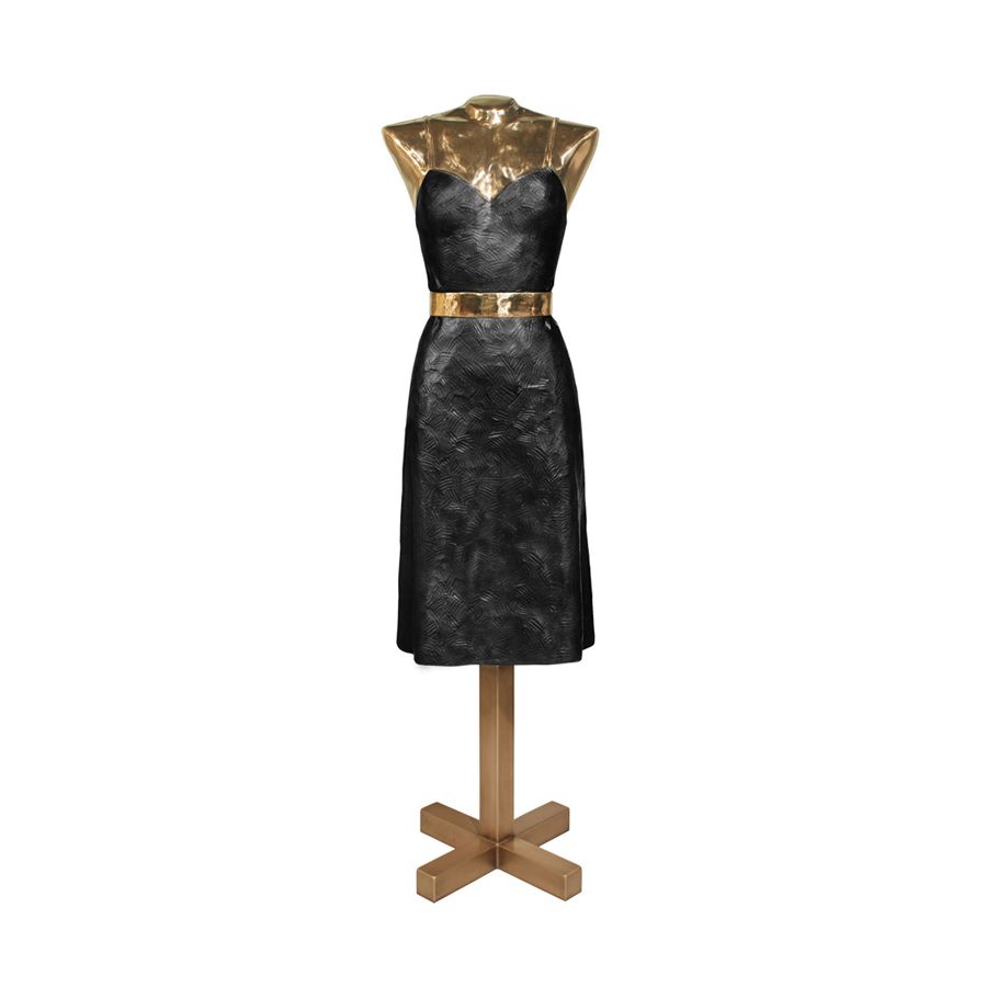 Polished bronze finish with Black patina