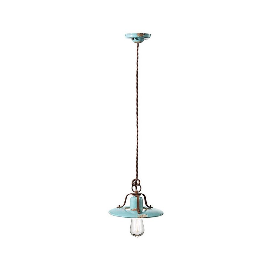 Light blue (Via) finish (cm.: W 25 x D 25 / inch.: W 9.8" x D 9.8")