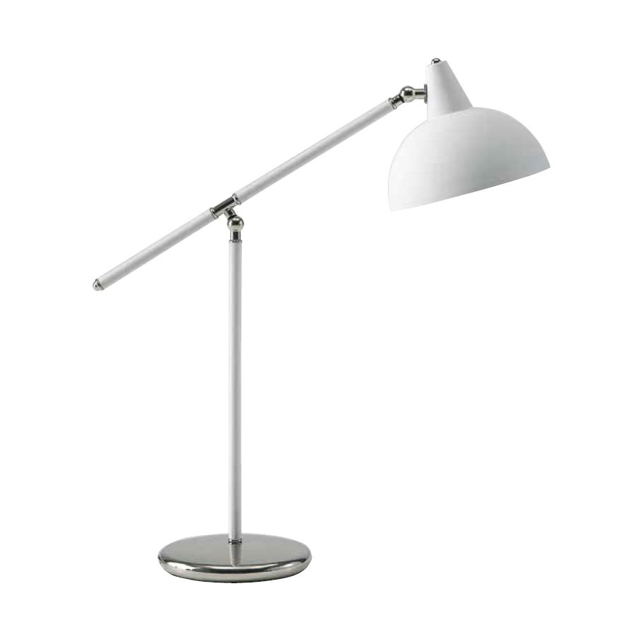 Chrome finish / White painted metal lampshade