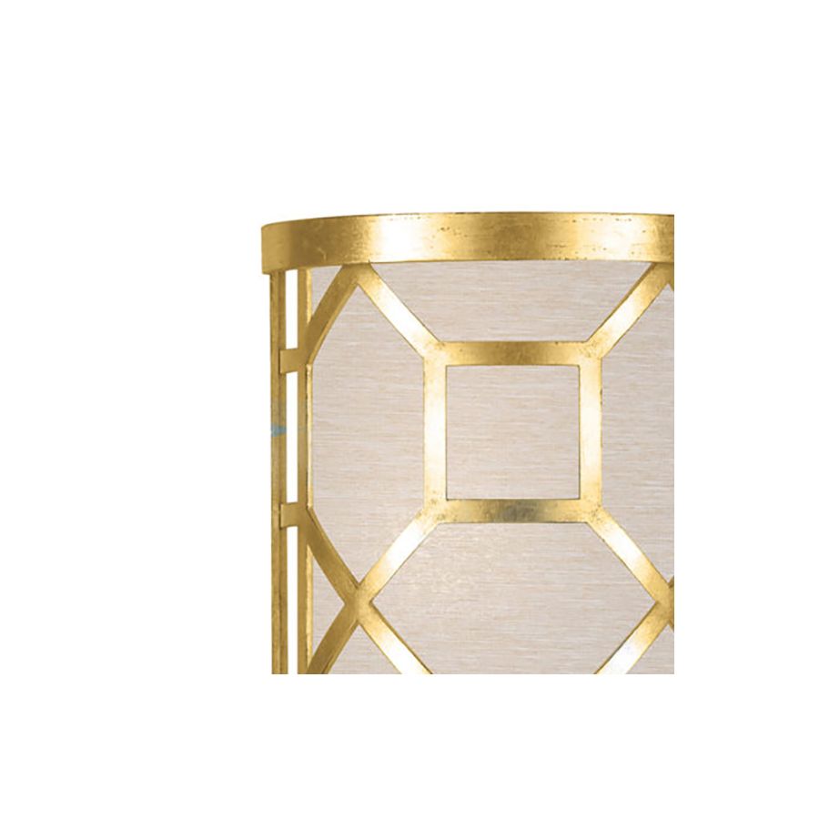 Gold Leaf / Champagne Fabric Shade