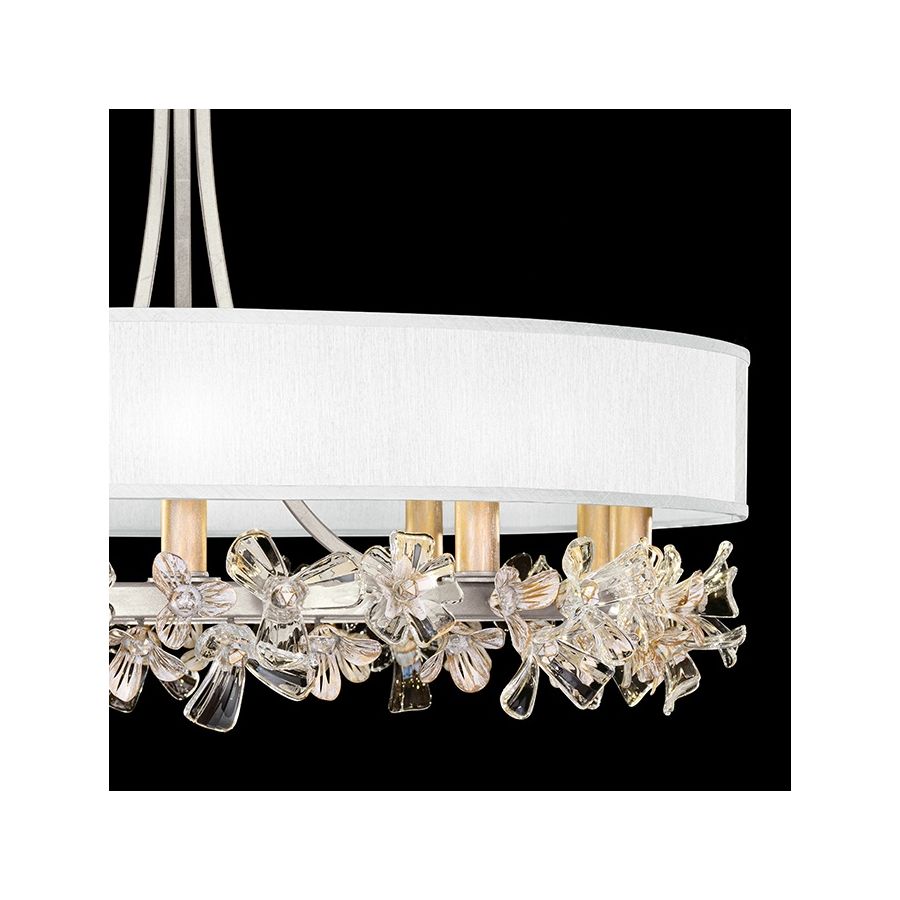 Silver Leaf / White Fabric Shade 915240-11