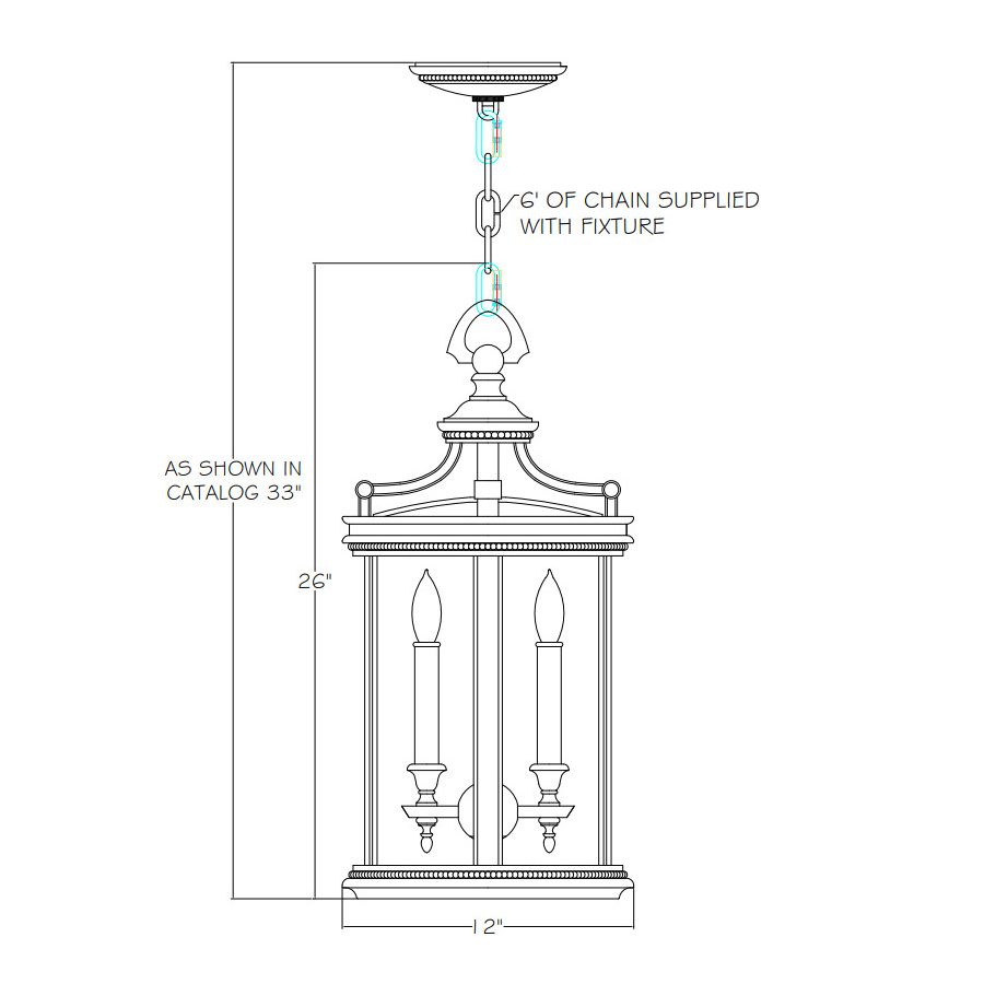 12″ Bronze - 538282 / 26” H x 12” W ( 66.04 cm x 30.48 cm )