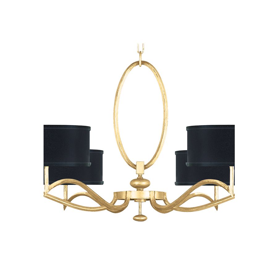 Gold Leaf / Black Fabric & Gold Inner Lining Shades - 771740-34