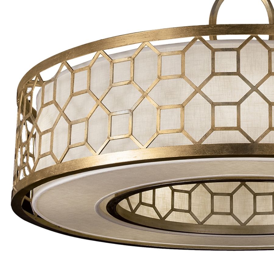 Gold / White Linen Shade - 780340-2GU