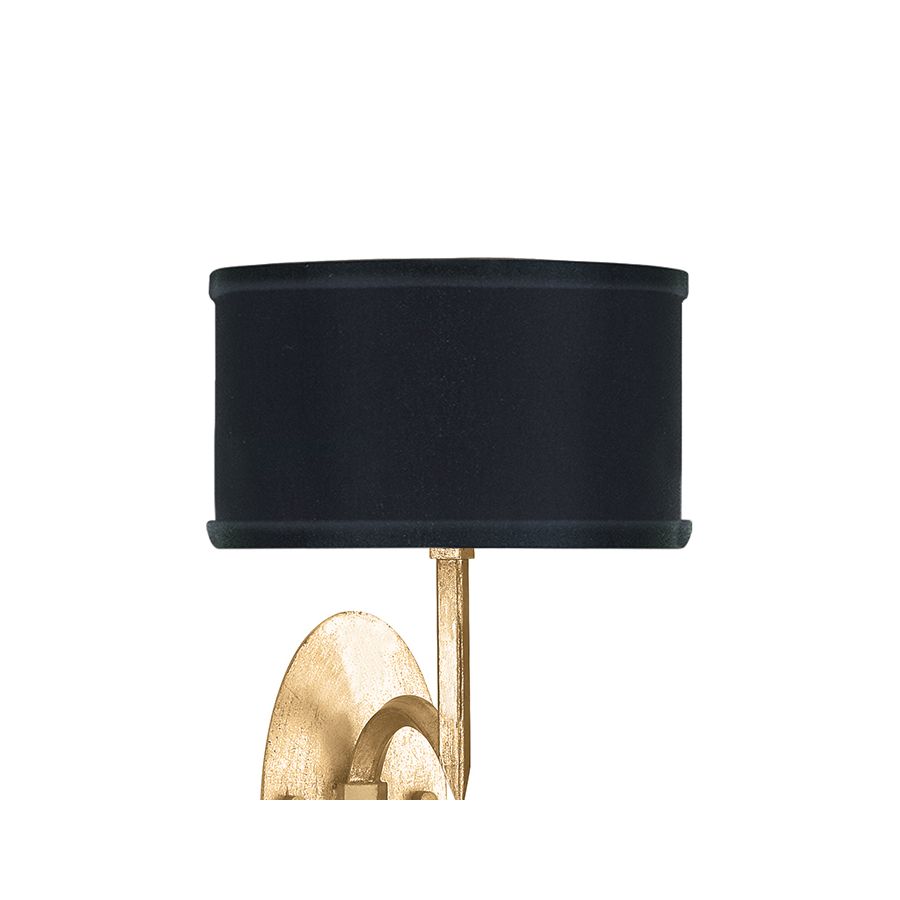 Gold Leaf / Black Fabric & Gold Inner Lining Shades - 784650-34
