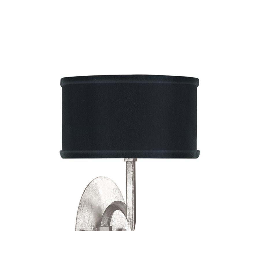 Silver Leaf / Black Fabric & Silver Inner Lining Shades - 784650-42