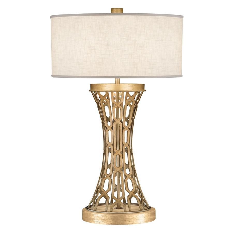 Gold / White Linen Shades - 784910-2