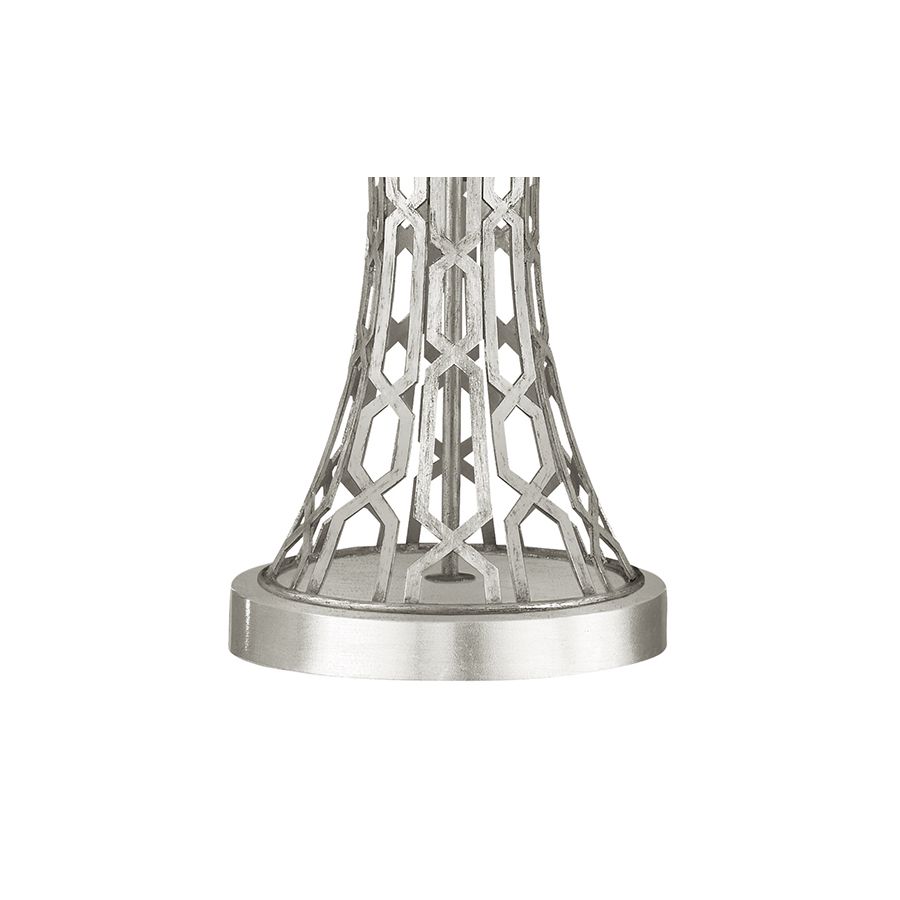 Silver Leaf / White Fabric Shades - 784910-41