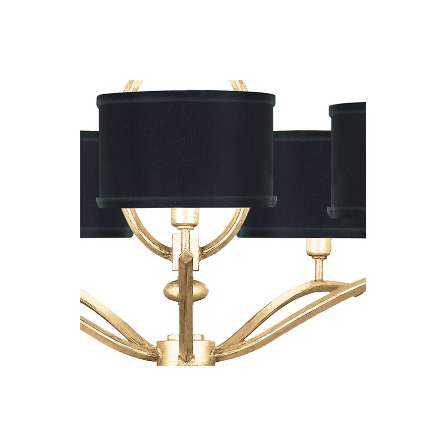 Gold Leaf / Black Fabric & Gold Inner Lining Shades - 785440-34