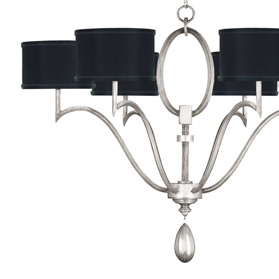 Silver Leaf / Black Fabric & Silver Inner Lining Shades - 785840-42