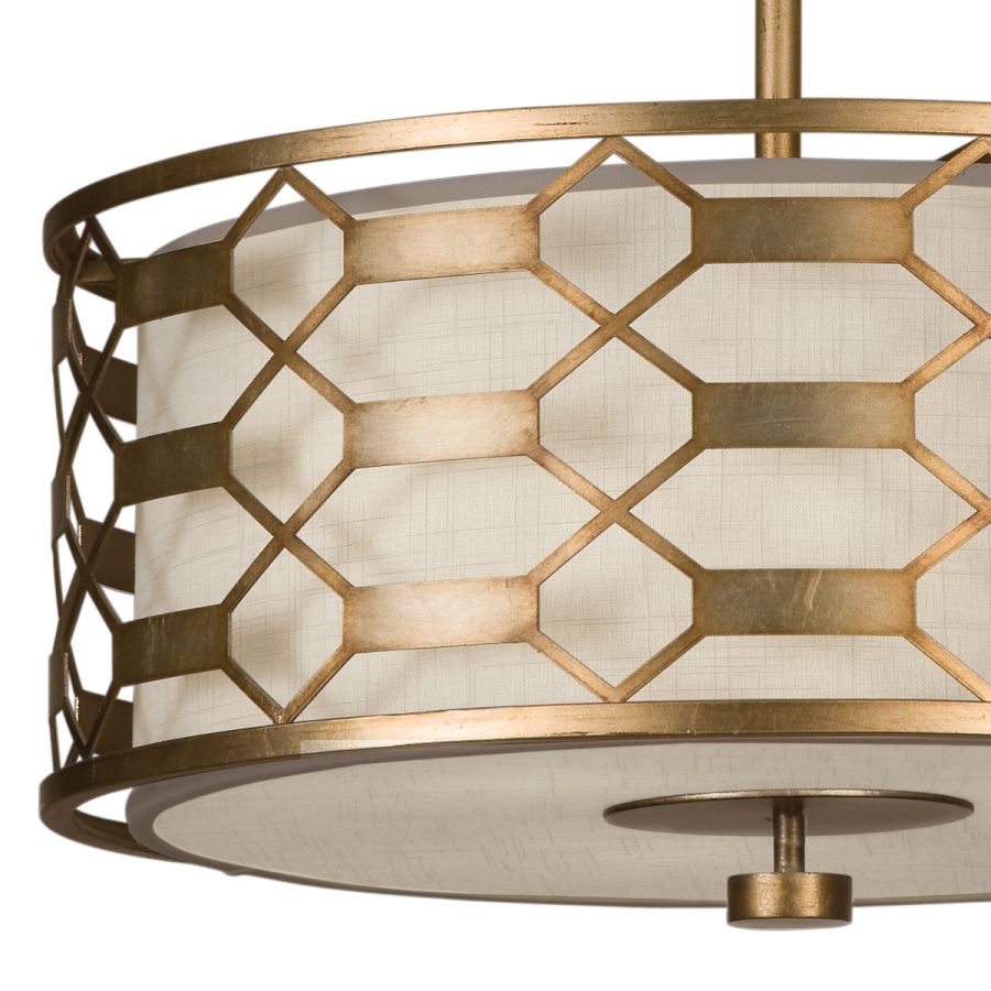 Gold / White Linen Shade - 787540-2